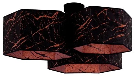 Duolla - Lampadario a plafone ROLLER TRIO HEX 3xE27/15W/230V nero/rame