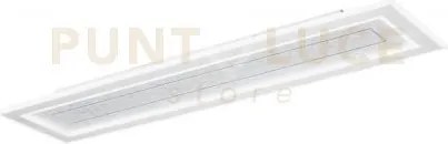 Plafoniera aux grigia rettangolare in pmma 40w 5500lm cct 3000 e 40...