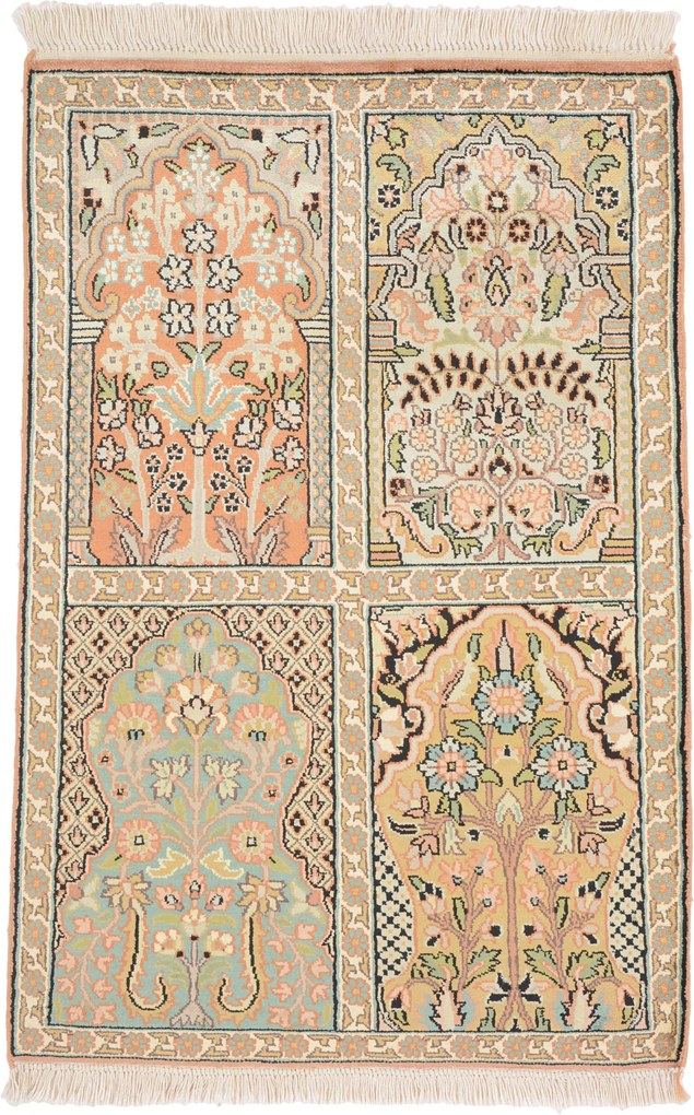 Cashmere Silk Tappeto orientale 70x100 (Indian) Annodato A Mano