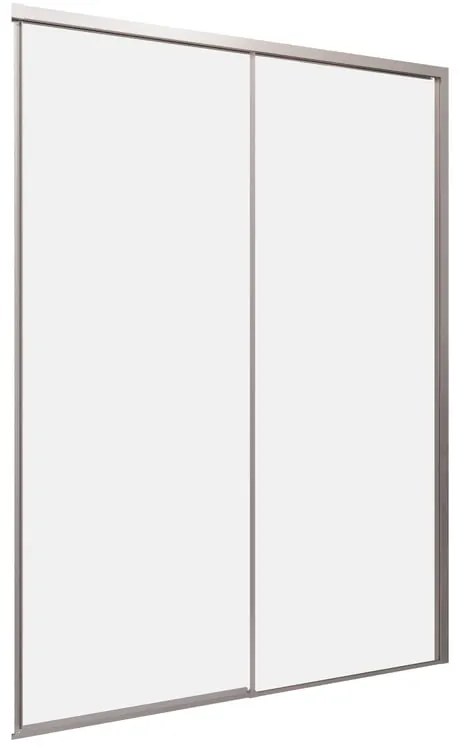 Porta doccia L 170 x H 200cm, Sp. 8 mm in vetro vetro senza finitura / trasparente profilo argento