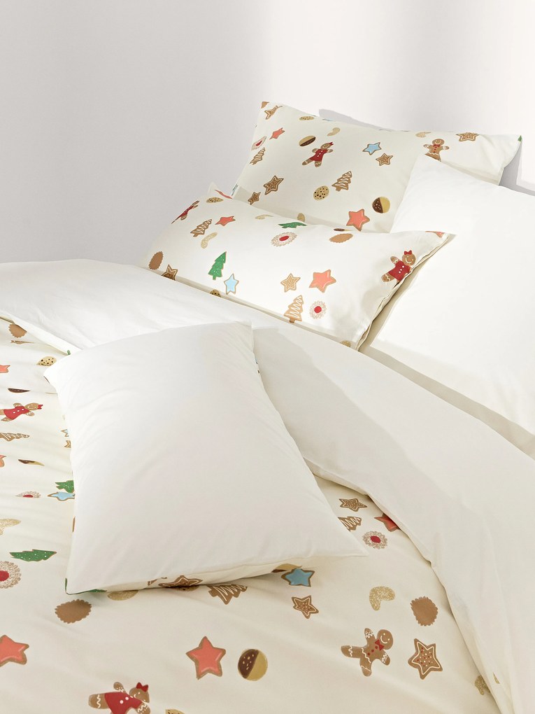 Copripiumino in cotone percalle di design Cookies di Kera Till