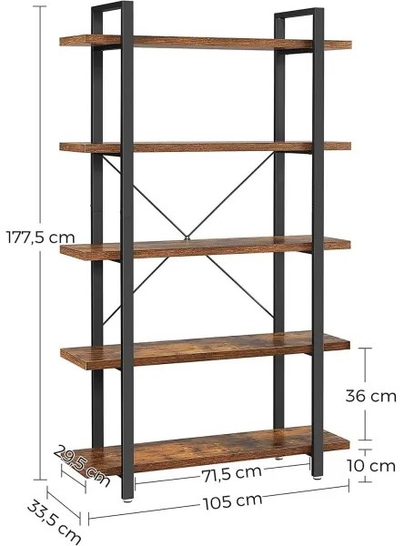 Libreria NAVARO marrone/nera