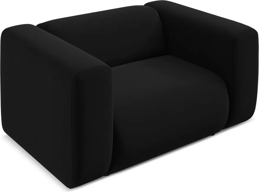 Poltrona nera con rivestimento in velluto Ekahi – Makamii