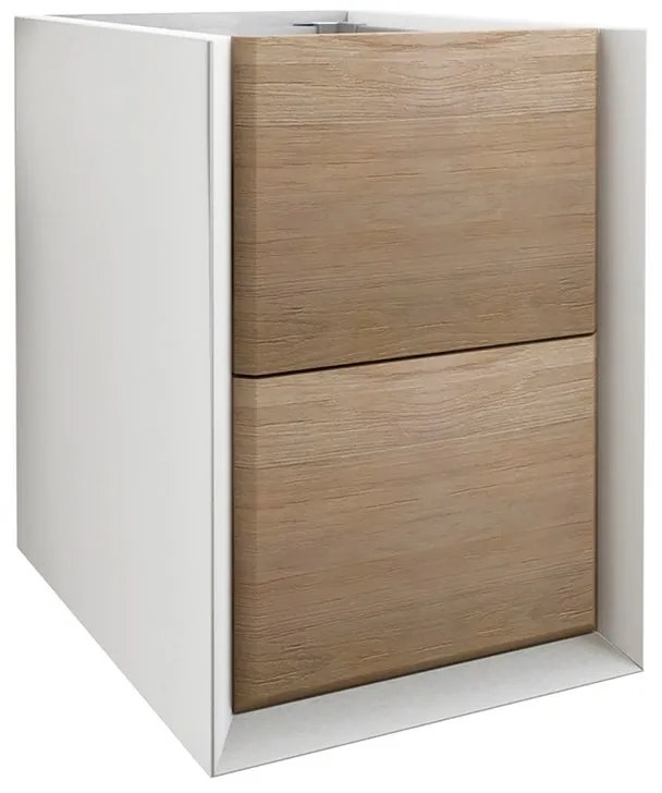 Mobile da bagno sotto lavabo BADEN HAUS Bellagio rovere laccato opaco L 35 x H 48 x P 46 cm 2 cassetti, lavabo non incluso