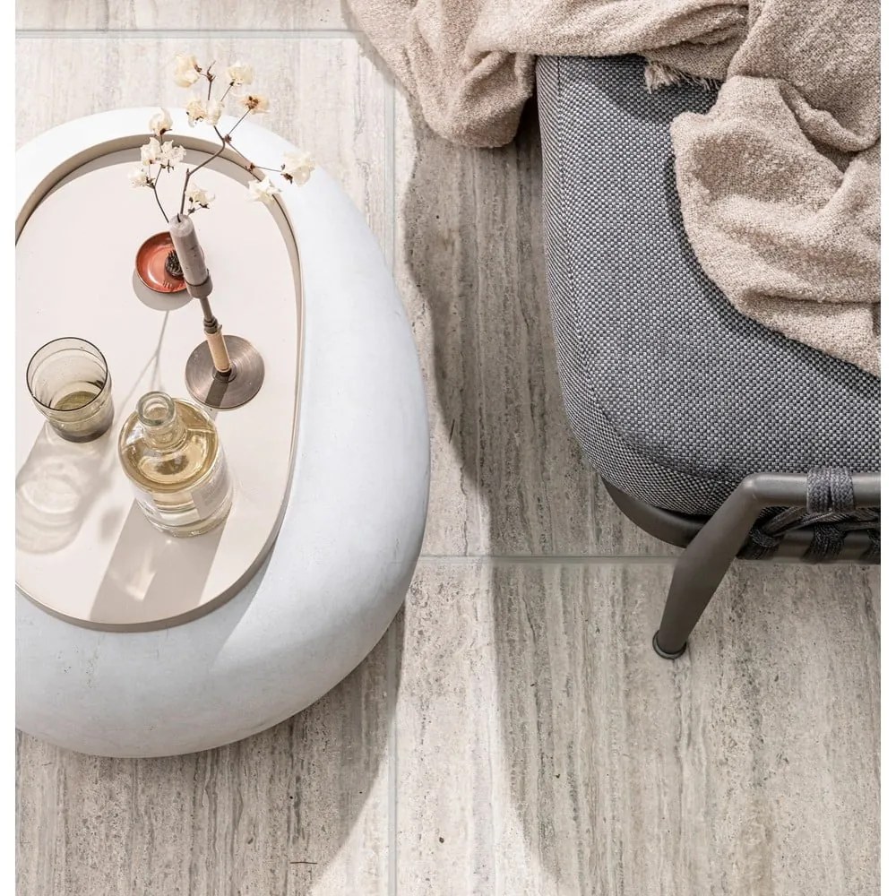 Tavolino bianco 65 x 49 cm Pebble - vtwonen