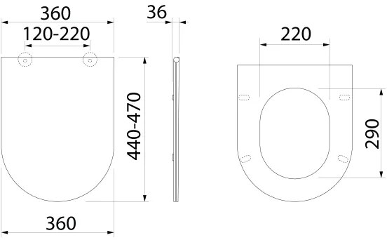 Bruckner - Sedile del water SoftClose FULDA SLIM bianco