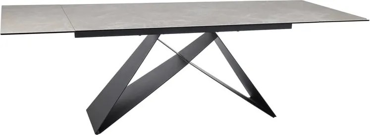 Tavolo allungabile Westin Ceramic DIAMOND crema/nero opaco - L160-240 cm