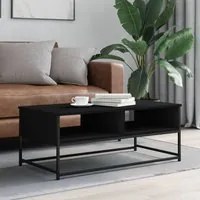 Tavolino da Salotto Nero 100x51x40 cm in Legno Multistrato 835349