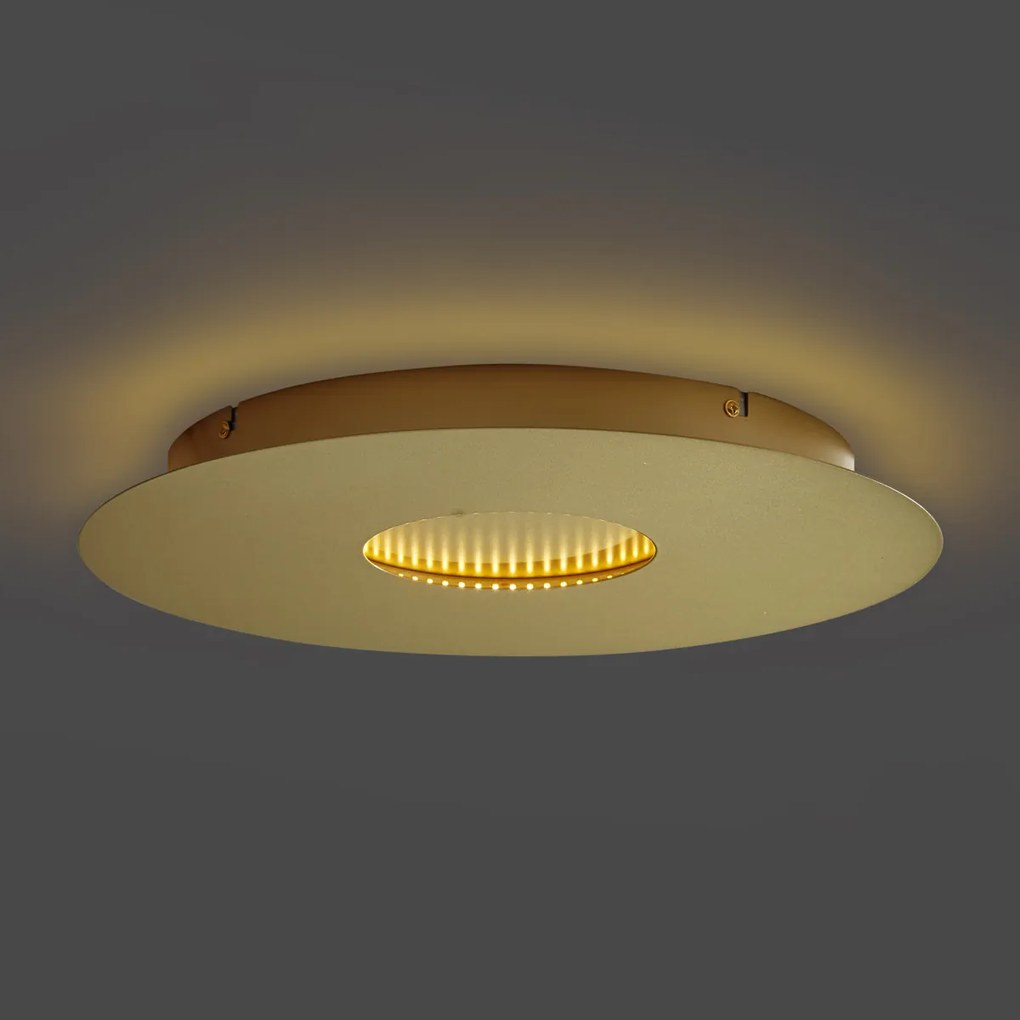 Plafoniera moderna oro 40 cm con LED dimmerabile a 3 livelli - Morning