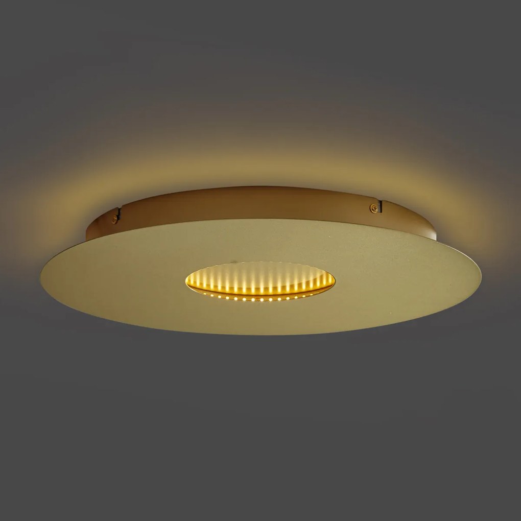 Plafoniera moderna oro 40 cm con LED integrato dimmerabile a 3 fasi - Morning