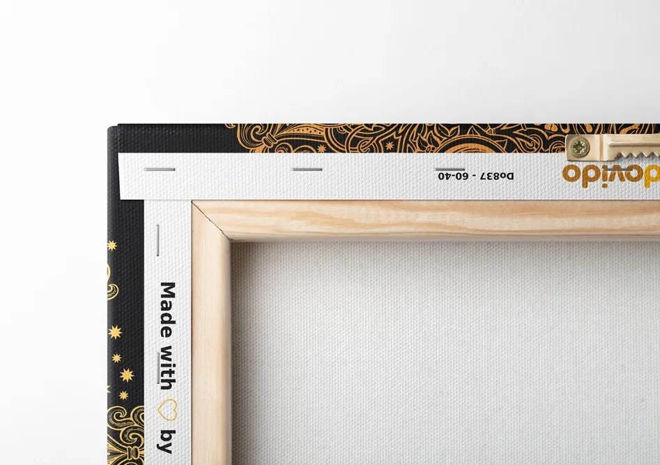 Quadro su tela – Mandala orientale dorata