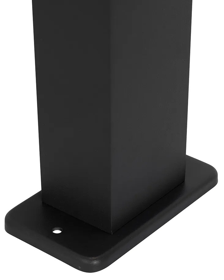 Lampada da esterno a stelo industriale nera 80 cm IP44 - Baleno