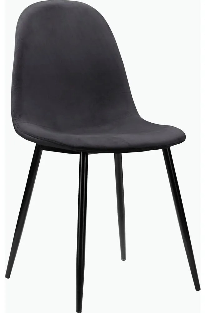 Sedie da pranzo grigio scuro in velluto set di 4 pz Monza - Støraa