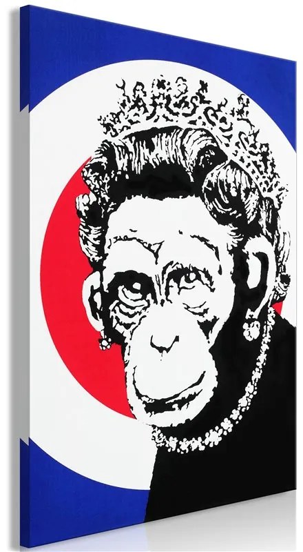 Quadro Queen of Monkeys (1 Part) Vertical  Colore Rosso, Dimensioni e Misure 60x90