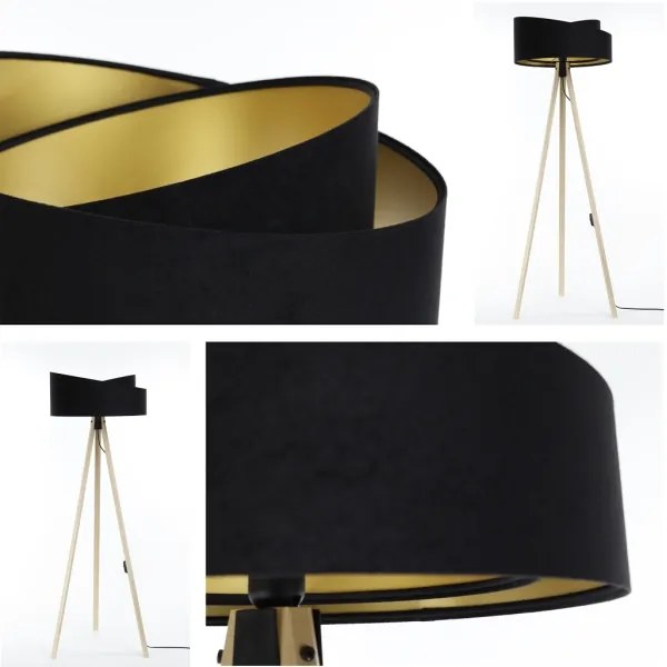 Lampada da terra GALAXY 1xE27/60W/230V nero/beige