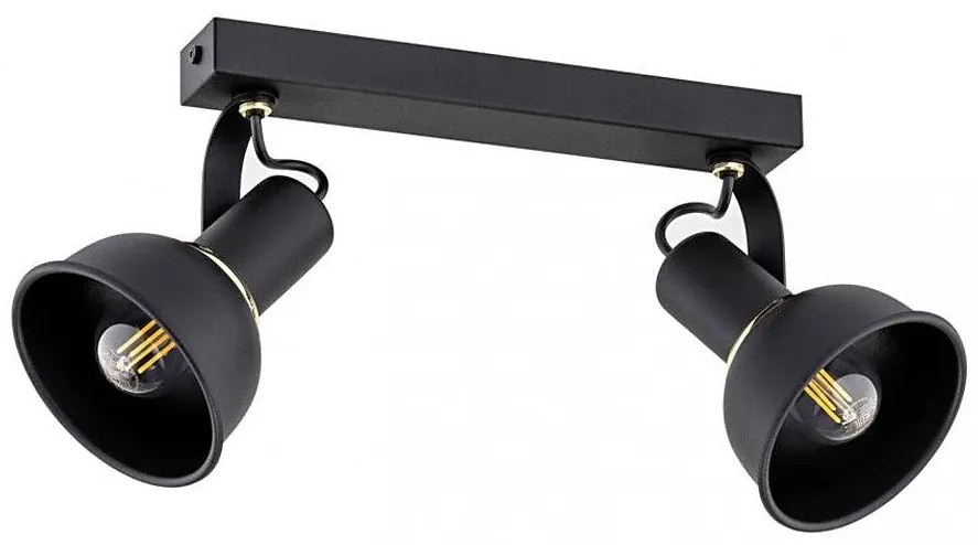 Argon 7037 - Luce Spot TWIST 2xE14/7W/230V nero/oro