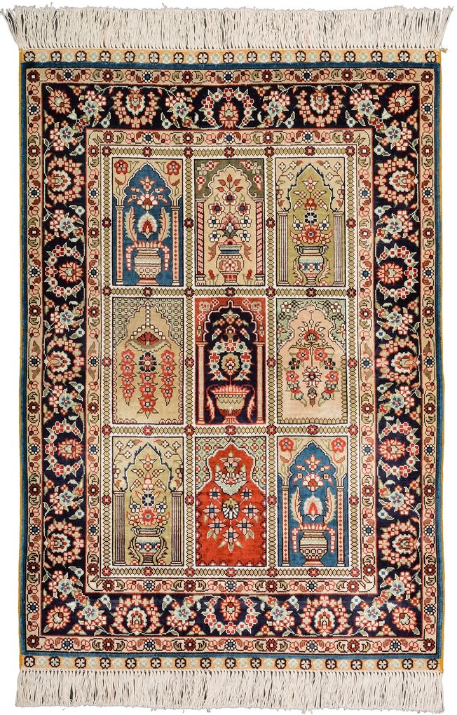 Hereke Tappeto orientale 90x60 Beige (Cina) Annodato A Mano