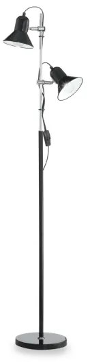 Ideal Lux - Lampada da terra POLLY 2xE27/60W/230V nera