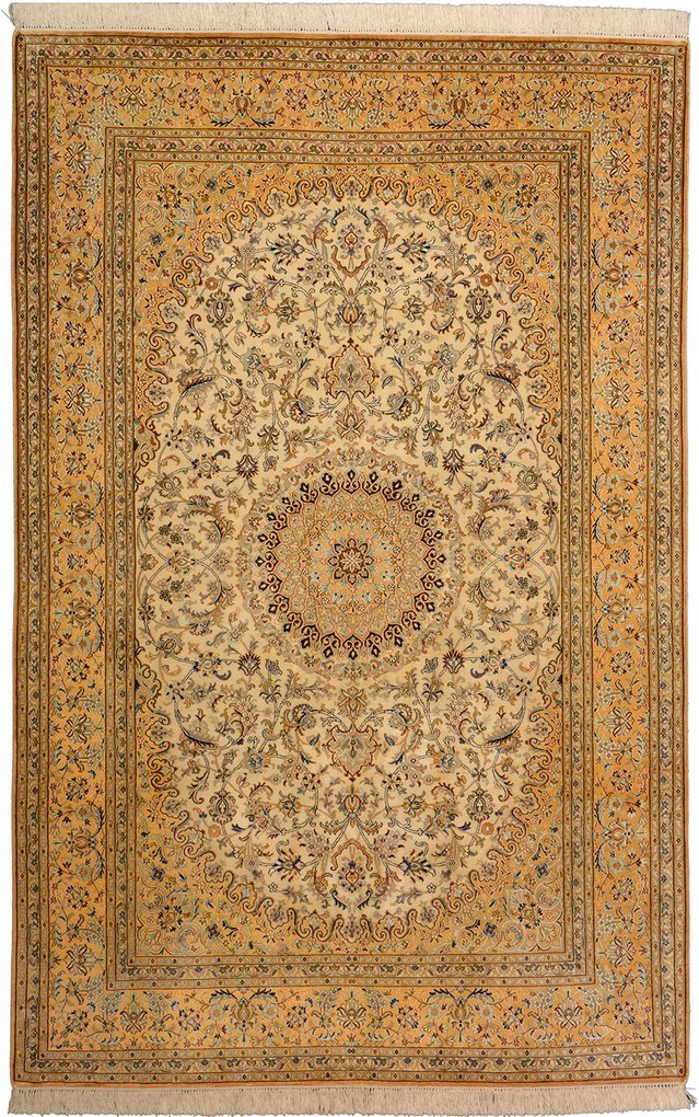 Cashmere Silk Tappeto orientale 120x190 Beige (Indian) Annodato A Mano