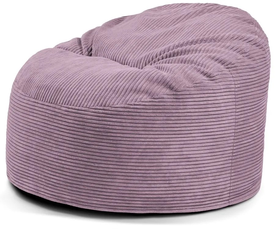 Pouf a sacco per bambini viola con rivestimento in velluto a coste Om 85 – SLOWDOWN