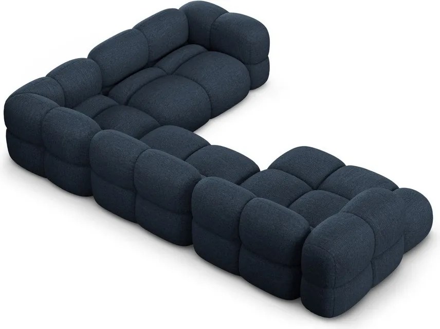 Divano angolare blu scuro (con penisola a destra/a U) Loretto – Cosmopolitan Design