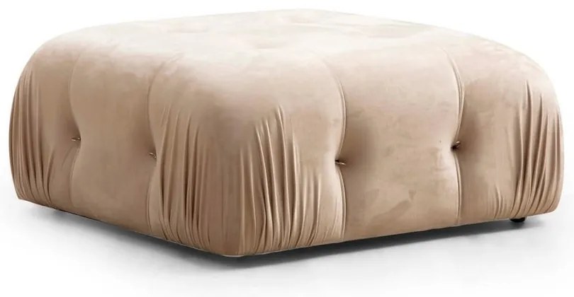 Sgabello in velluto beige Bubble - Artie