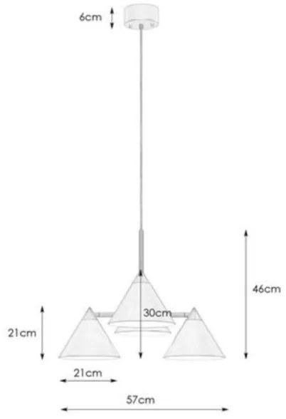 Markslöjd 108077 - Lampadario su filo KLINT 4xE14/40W/230V bianco