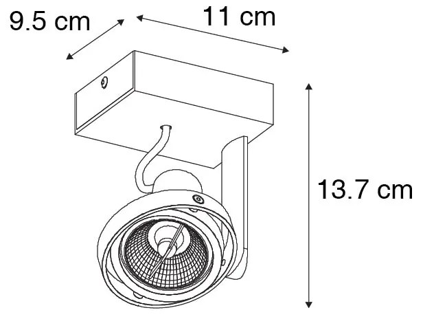 Faretto moderno nero - Master 70
