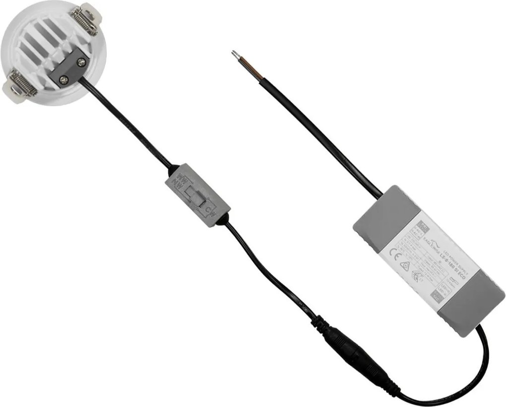 Faro LED Incasso 8W Foro Ø55mm IP65 CCT BRIDGELUX LED Bianco Variabile Colore Bianco Variabile CCT