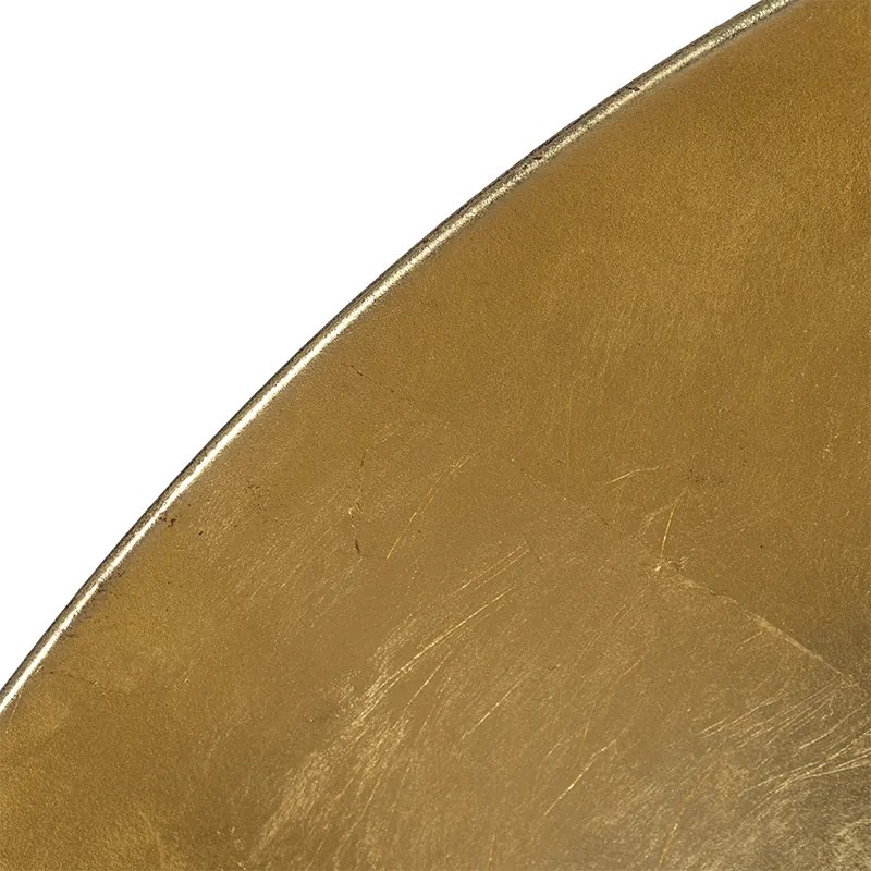 Lampada da terra industriale nera 50 cm con oro regolabile - Magnax