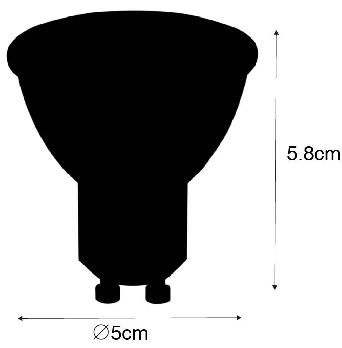 Set di 5 lampadine LED GU10 con sensore crepuscolare 5W 380lm 3000K