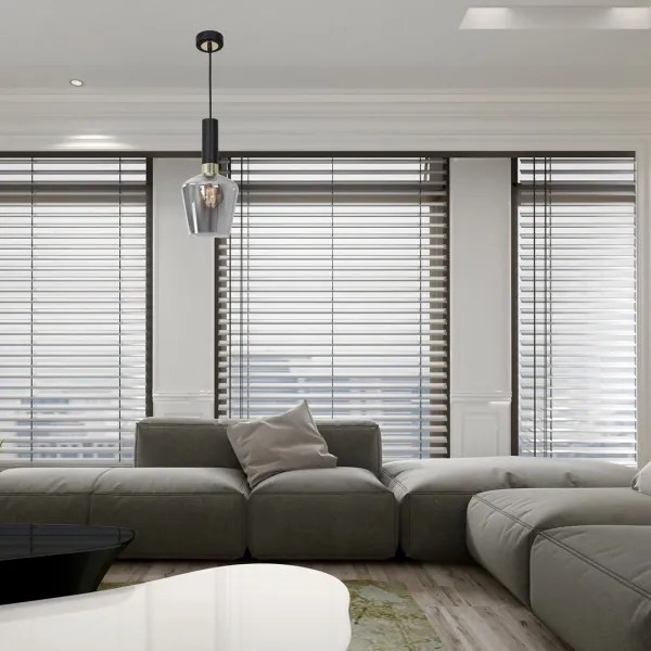 Lampadario su filo ROMA BLACK 1xE27/60W/230V