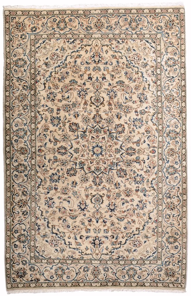 Kashan Tappeto persiano 150x220 Beige (Iran) Annodato A Mano