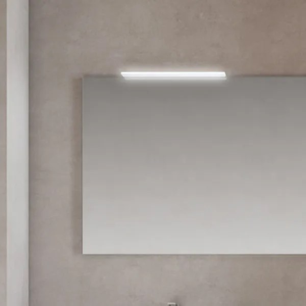 Lampada da bagno LED Vittoria 40 cm installabile su specchio finitura cromo