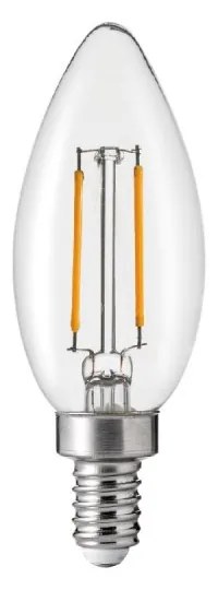 Lampada LED E14 1W a Filamento 1800K, No Flickering - C35 Colore Bianco Molto Caldo 1.800K