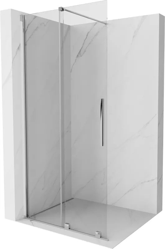 Mexen Velar parete doccia scorrevole Walk-in 70 x 200 cm, trasparente 8 mm, cromo - 871-070-000-03-01