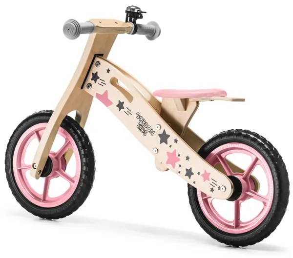 Balance bike rosa con tasca portaoggetti