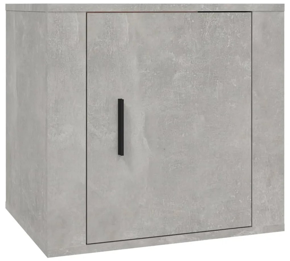 Comodini 2 pz grigio cemento 50x39x47 cm