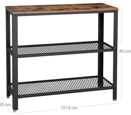 Tavolino LUVOR marrone/nero