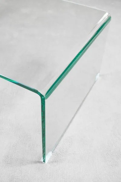 Tavolino in vetro trasparente GALAXY 80x45x35 cm
