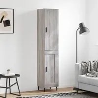 Credenza Grigio Sonoma 34,5x34x180 cm in Legno Multistrato 3199127