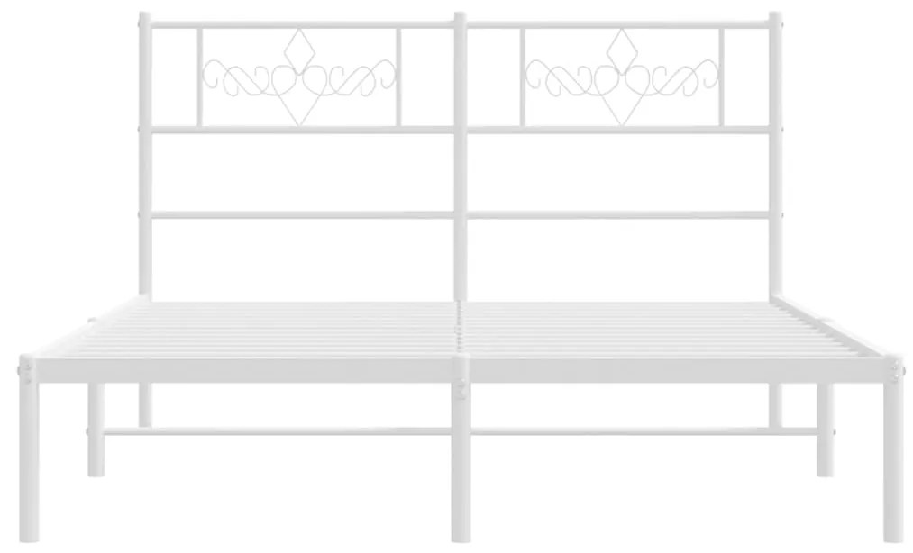 Giroletto con testiera metallo bianco 120x190 cm