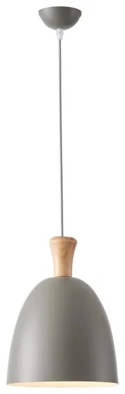 Lampadario a sospensione con filo 1xE27/15W/230V grigio diametro 23 cm