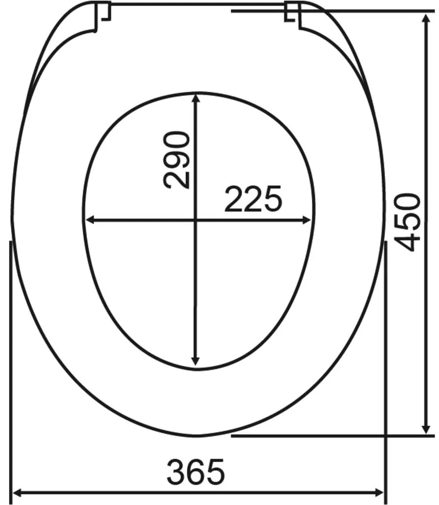 Sedile WC con chiusura Easy-Close (automatica) 38 x 45 cm Droplets – Wenko