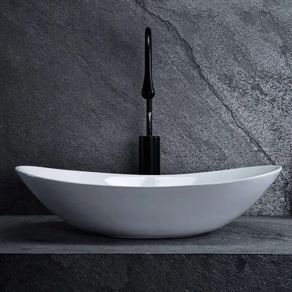 REA-U0441 - Lavabo da appoggio ROYAL 35,5x61,5 cm ceramica/bianco lucido