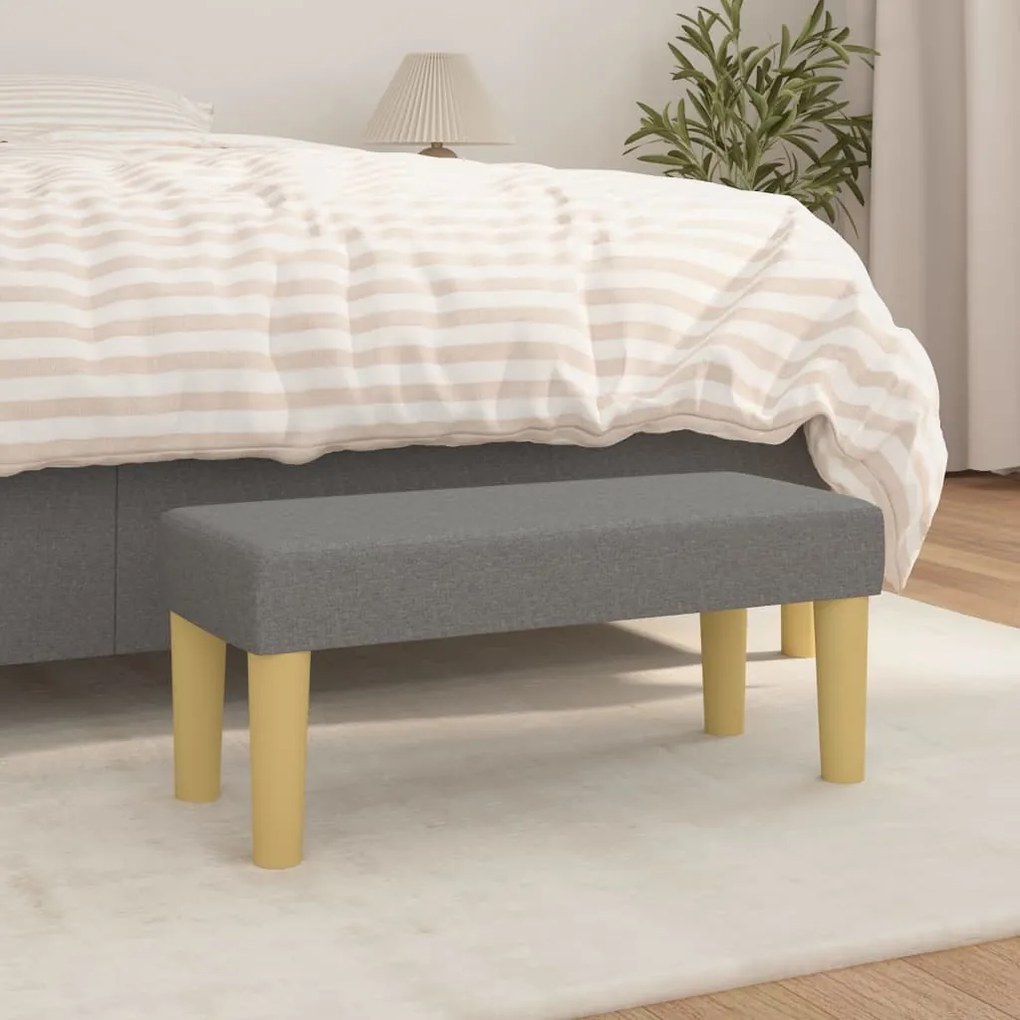 Panca Grigio Scuro 70x30x30 Cm İn Tessuto /
