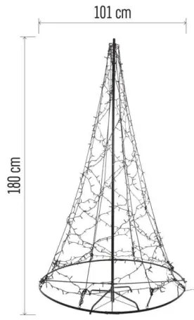 Decorazione natalizia a 480 LED, 230 V, IP44, 180 cm