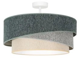 Duolla-Lampadario a plafone KOBO ECO REC. 1xE27/15W/230V d.45 cm verde/grigio/color crema