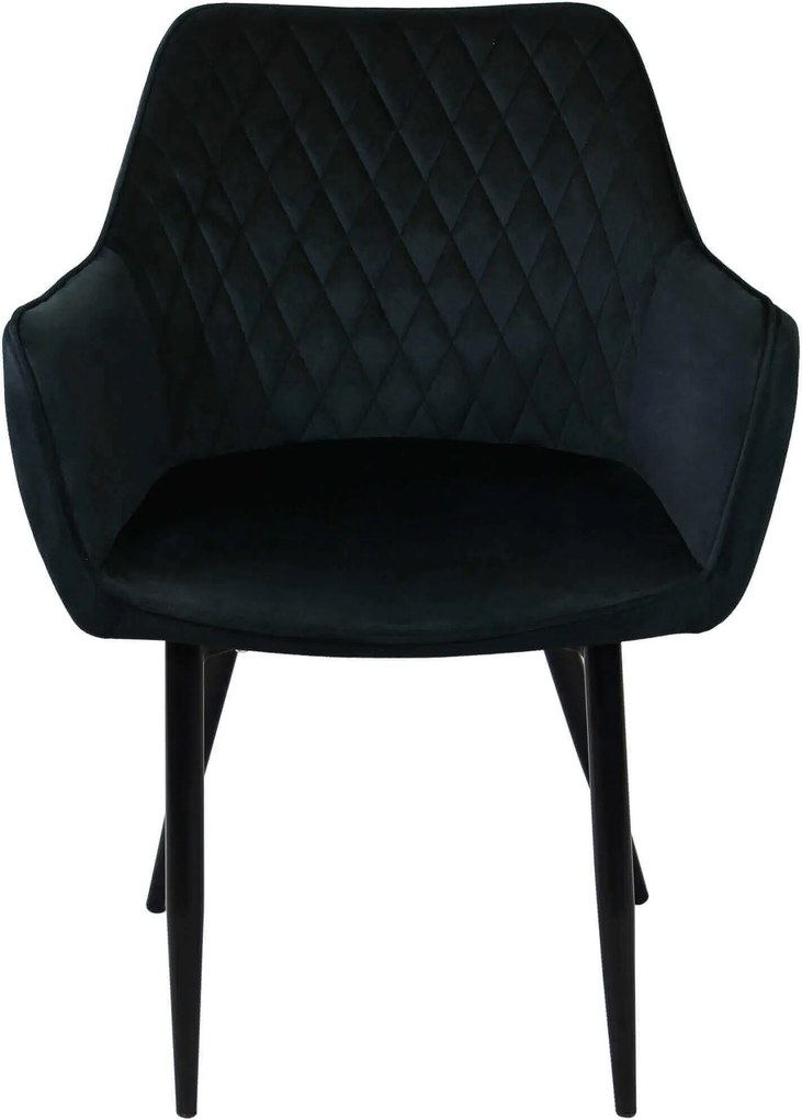 CARA - poltrona imbottita per sala da pranzo in velluto