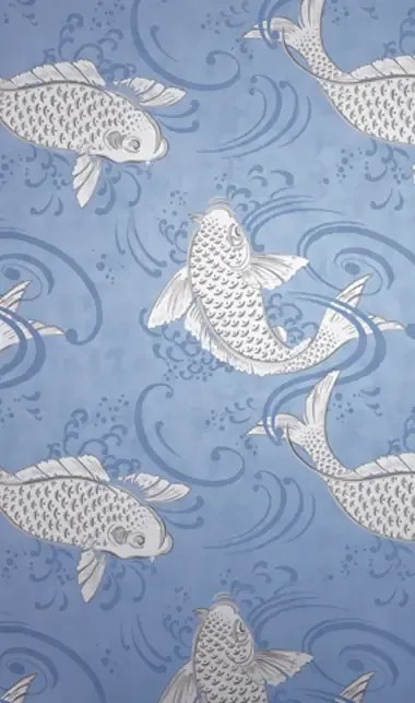 Tapete Derwent von Osborne and Little - Silber/ Blau